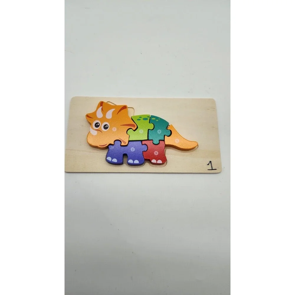 6-Pack Dinosaur Puzzles for Kids Ages 3-5 - Montessori Toys for 2 Year Old - ...